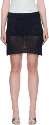 Paloma Wool Navy Whip Miniskirt In Black