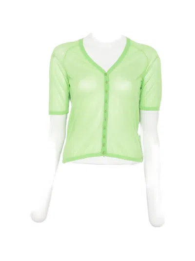 Paloma Wool Nice Button-up Raglan-sleeve Top In Green