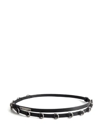 Paloma Wool Nora D-ring Leather Belt In Black