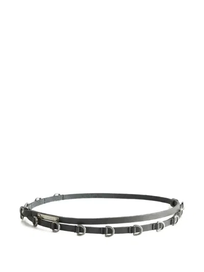 Paloma Wool Nora D-ring Leather Belt In Gray