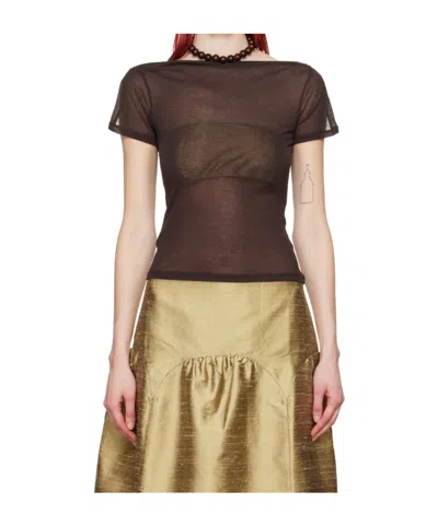 Paloma Wool Brown Brush T-shirt In 323 Brown