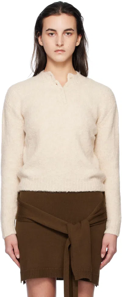 Paloma Wool Off-white Crush Sweater In 620 Ecru