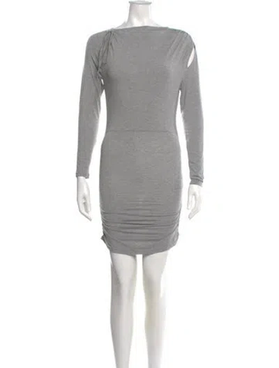 Pre-owned Paloma Wool Off-the-shoulder Long Sleeve Top In Gray