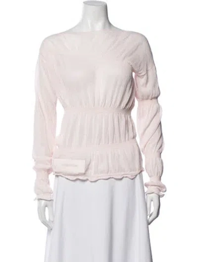 Pre-owned Paloma Wool Off-the-shoulder Long Sleeve Top W/ Tags In Pink