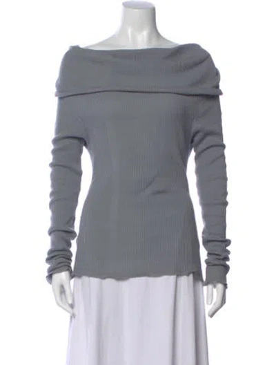 Pre-owned Paloma Wool Off-the-shoulder Sweater In Gray