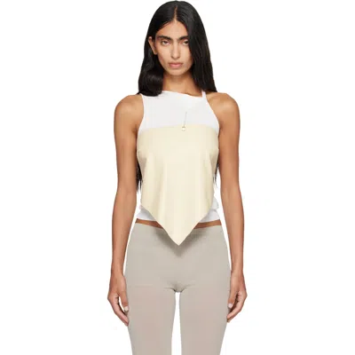 Paloma Wool Off-white Alba Belt Leather Top