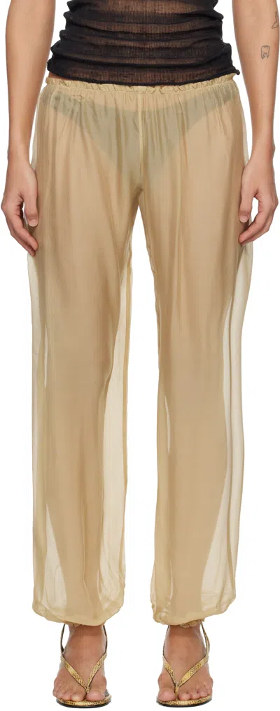 Paloma Wool Off-white Weza Trousers In Brown