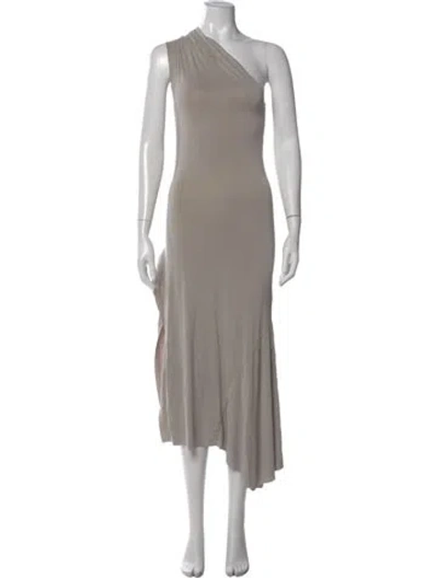 Pre-owned Paloma Wool One-shoulder Dress In Gray