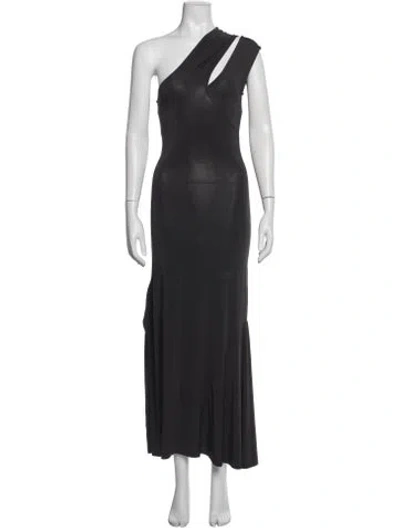 Pre-owned Paloma Wool One-shoulder Long Dress In Grey