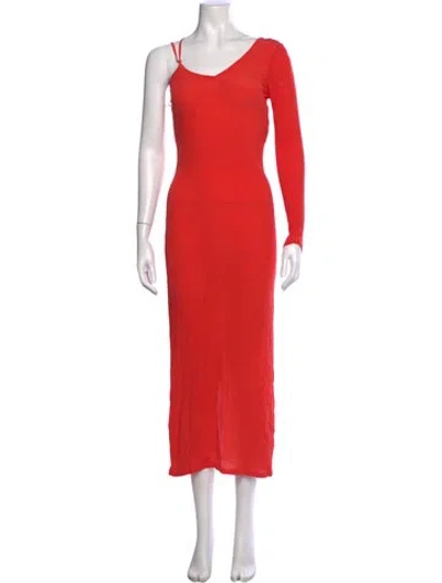 Pre-owned Paloma Wool One-shoulder Long Dress W/ Tags In Orange