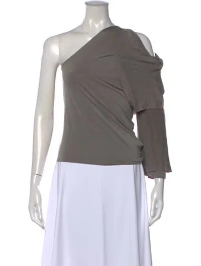 Pre-owned Paloma Wool One-shoulder Sleeveless Blouse In Grey