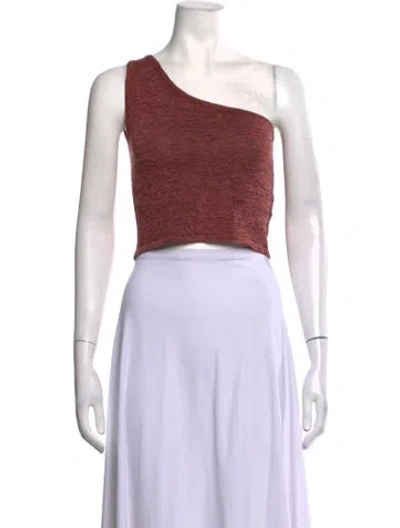 Pre-owned Paloma Wool One-shoulder Sleeveless Crop Top In Pink