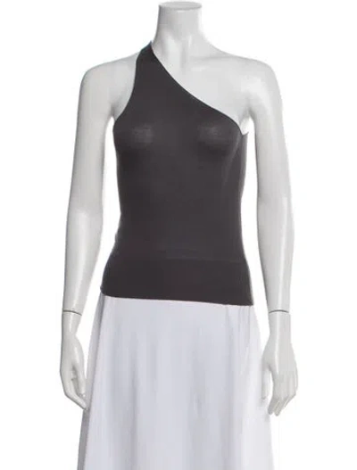 Pre-owned Paloma Wool One-shoulder Sleeveless Top In Grey