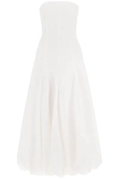 Paloma Wool Organic Cotton Midi Dress With Globe Print In Bianco