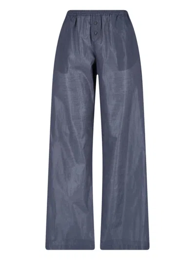 Paloma Wool Organic Cotton Straight-leg Trousers For Women In Blue