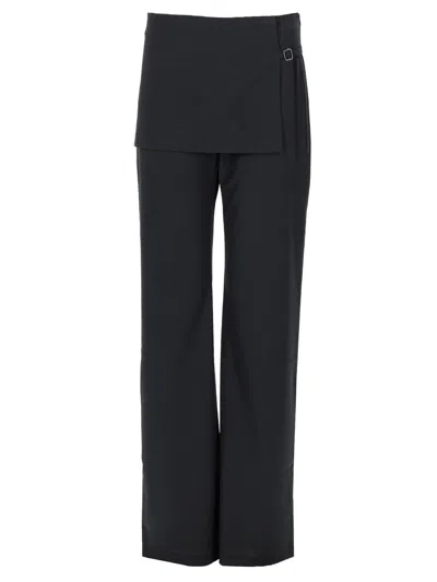 Paloma Wool Archive Overlay Panel Straight-leg Pants In Black