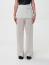 Paloma Wool Layered Silk Palazzo Pants In 米色