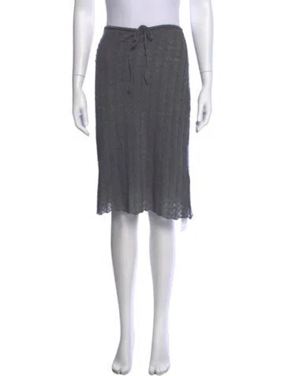 Pre-owned Paloma Wool Patterned Midi Length Skirt In Gray