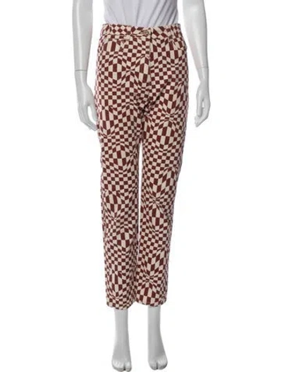 Pre-owned Paloma Wool Patterned Straight Leg Pants In Multi