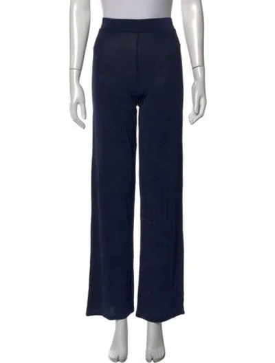 Pre-owned Paloma Wool Patterned Wide Leg Pants In Blue