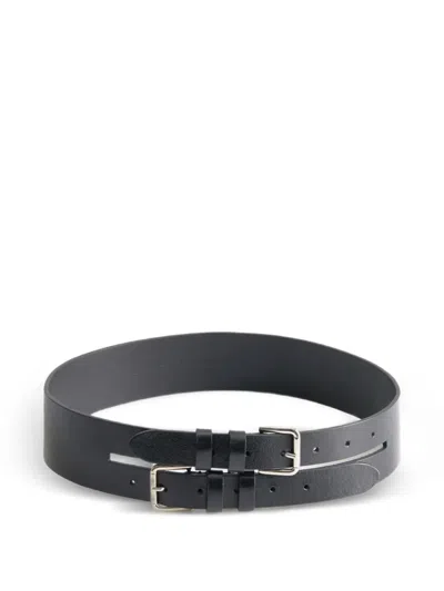 Paloma Wool Penelope Ii Double-buckle Belt In Black