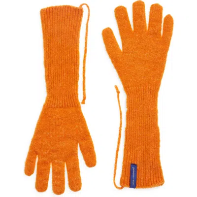 Paloma Wool Peter Wool & Alpaca Blend Gloves In Orange
