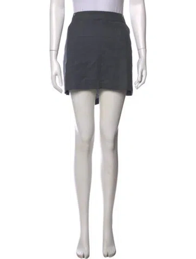 Pre-owned Paloma Wool Plaid Print Mini Skirt W/ Tags In Grey