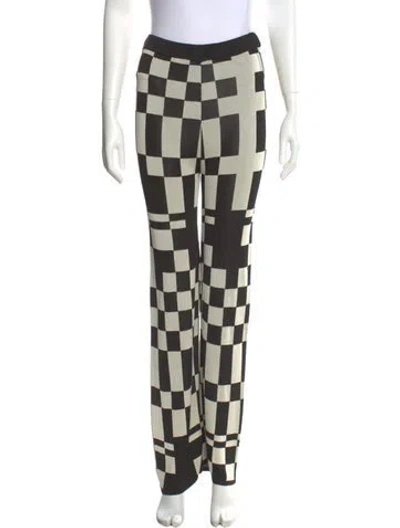 Pre-owned Paloma Wool Plaid Print Straight Leg Pants