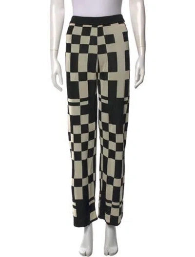 Pre-owned Paloma Wool Plaid Print Wide Leg Pants
