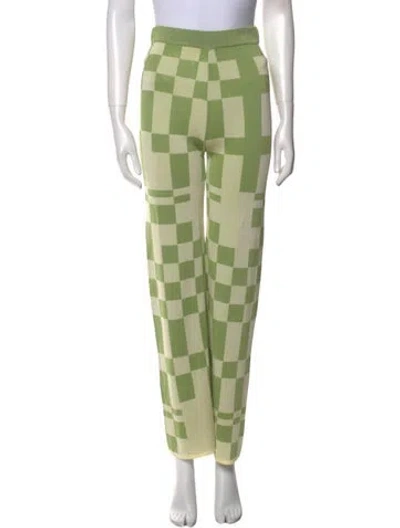 Pre-owned Paloma Wool Plaid Print Wide Leg Pants In Multi