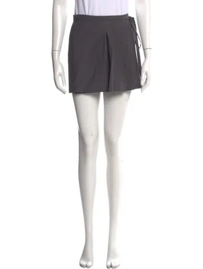 Pre-owned Paloma Wool Pleated Accents Mini Skirt In Gray