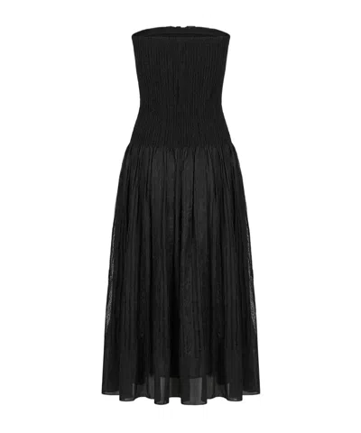 Paloma Wool Pleated Midi Skirt In Black