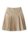 Paloma Wool Pleated Panel Skirt In Brown