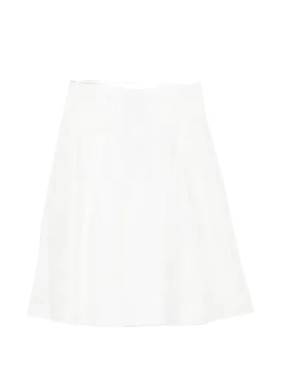 Paloma Wool Pleated Patch-pocket Midi Skirt In White