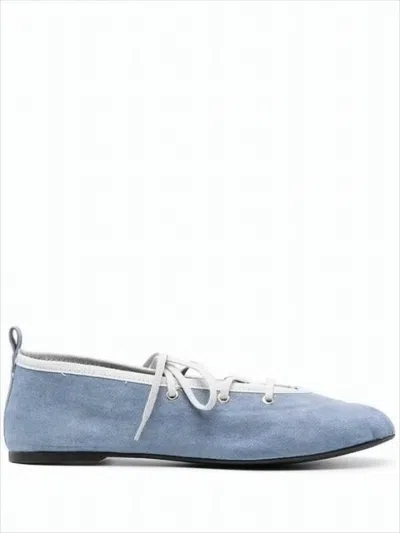 Paloma Wool Pointed Toe Lace-up Flats With Contrasting Trim In Multi