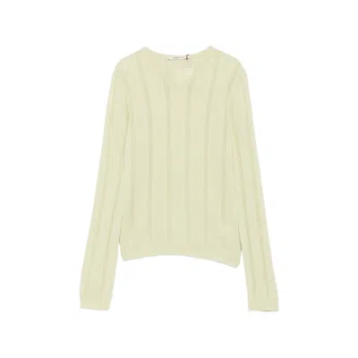 Paloma Wool Pointelle-knit V-neck Sweater In Green