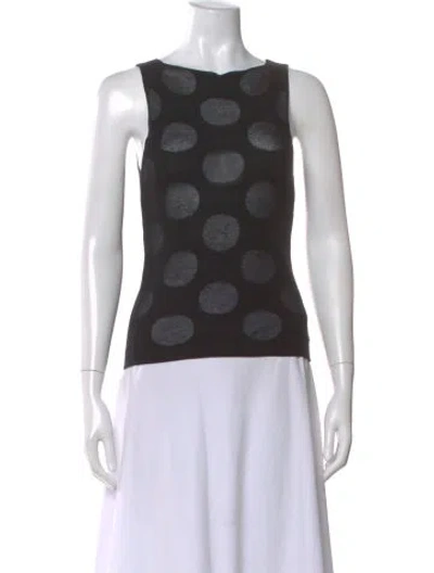 Pre-owned Paloma Wool Polka Dot Print Crew Neck Top In Black