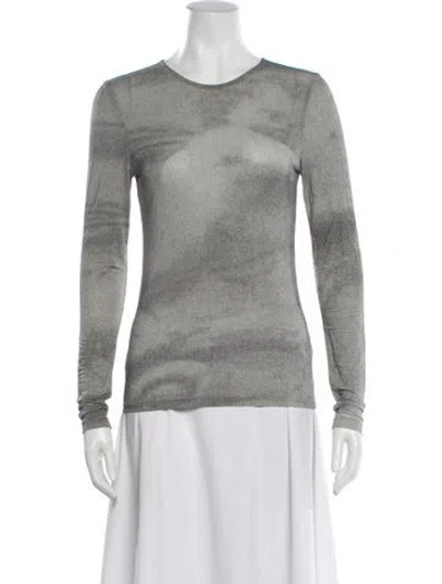 Pre-owned Paloma Wool Printed Crew Neck Top In Gray