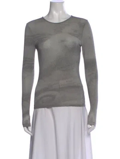 Pre-owned Paloma Wool Printed Crew Neck Top In Gray