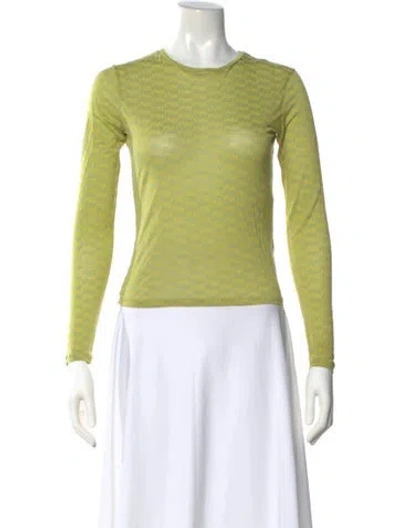 Pre-owned Paloma Wool Printed Crew Neck Top In Green