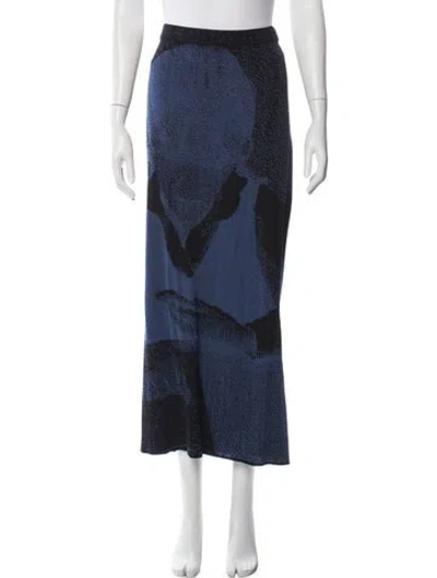 Pre-owned Paloma Wool Printed Long Skirt In Blue