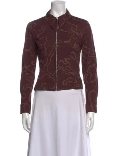 Pre-owned Paloma Wool Printed Long Sleeve Top In Brown