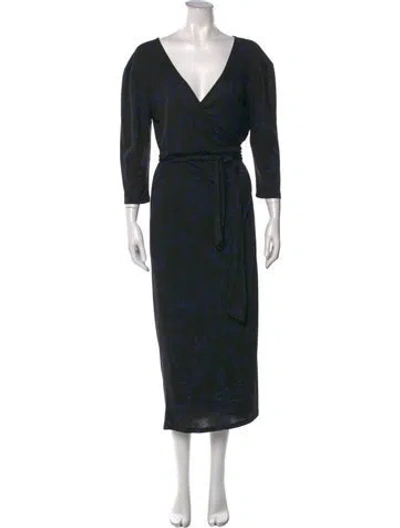 Pre-owned Paloma Wool Printed Midi Length Dress In Blue