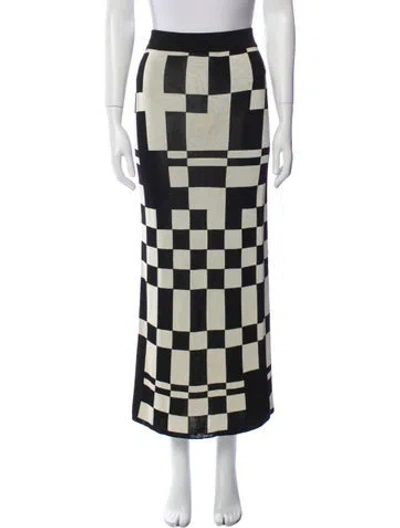 Pre-owned Paloma Wool Printed Midi Length Skirt In Black