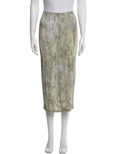 Pre-owned Paloma Wool Printed Midi Length Skirt In Green