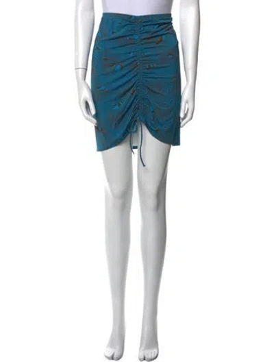 Pre-owned Paloma Wool Printed Mini Skirt In Blue