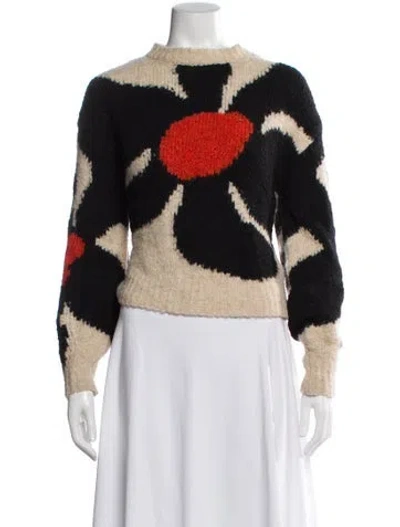 Pre-owned Paloma Wool Printed Mock Neck Sweater In Black