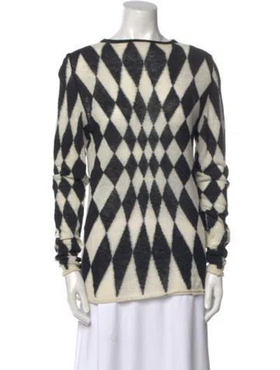 Pre-owned Paloma Wool Printed Scoop Neck Sweater In Neutral