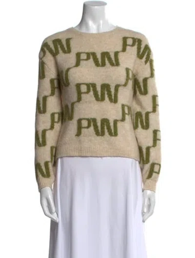 Pre-owned Paloma Wool Printed Scoop Neck Sweater In Neutral