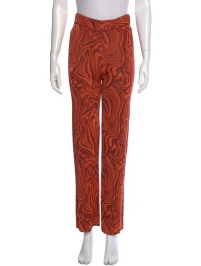 Pre-owned Paloma Wool Printed Straight Leg Pants In Multi